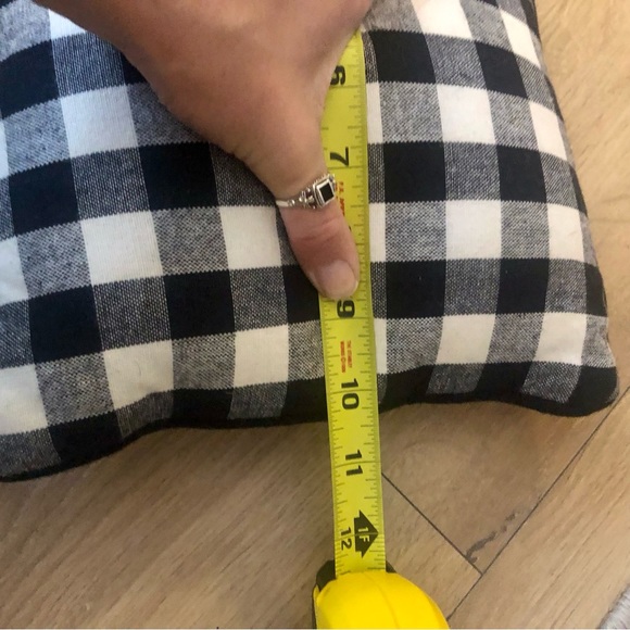 2 Primitives by Kathy black and white plaid 10” accent pillows - Picture 4 of 5